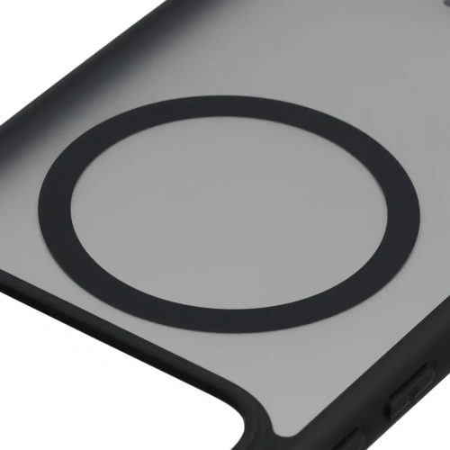 Etui z pierścieniem magnetycznym Bizon Case MatteO do Xiaomi POCO F8 Pro przydymione-czarne